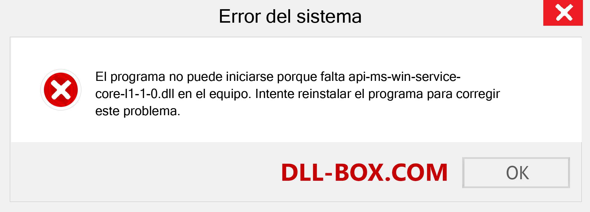 ¿Falta el archivo api-ms-win-service-core-l1-1-0.dll ?. Descargar para Windows 7, 8, 10 - Corregir api-ms-win-service-core-l1-1-0 dll Missing Error en Windows, fotos, imágenes